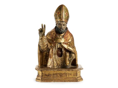 Reliquienbüste eines Heiligen Bischofs